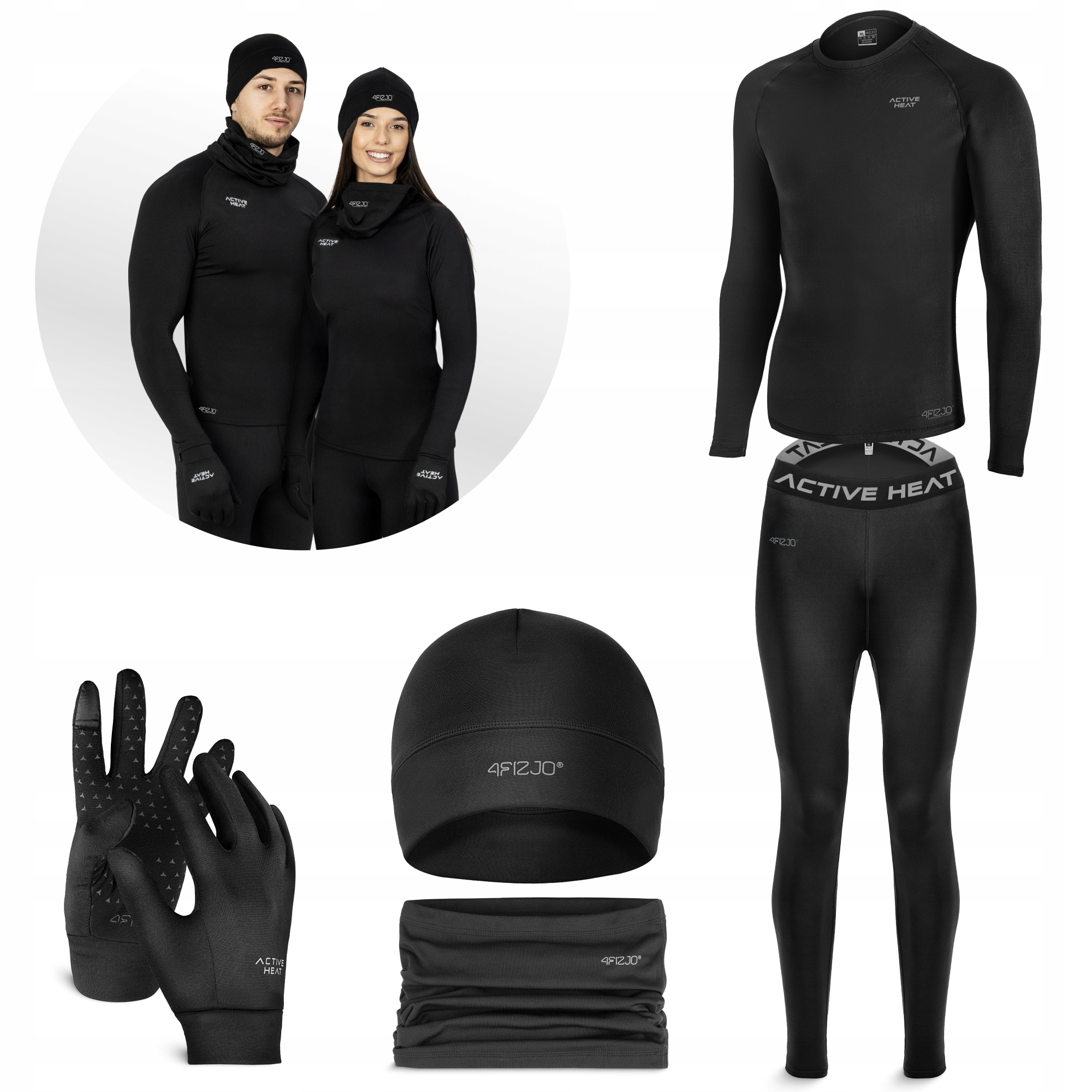 Termoprádlo Sada 5v1 Unisex Kompletní zimní oblečení na lyže XL