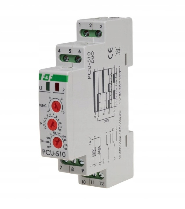 F&f Časové Relé PCU-510 Duo 2P 230V PCU-510 Duo
