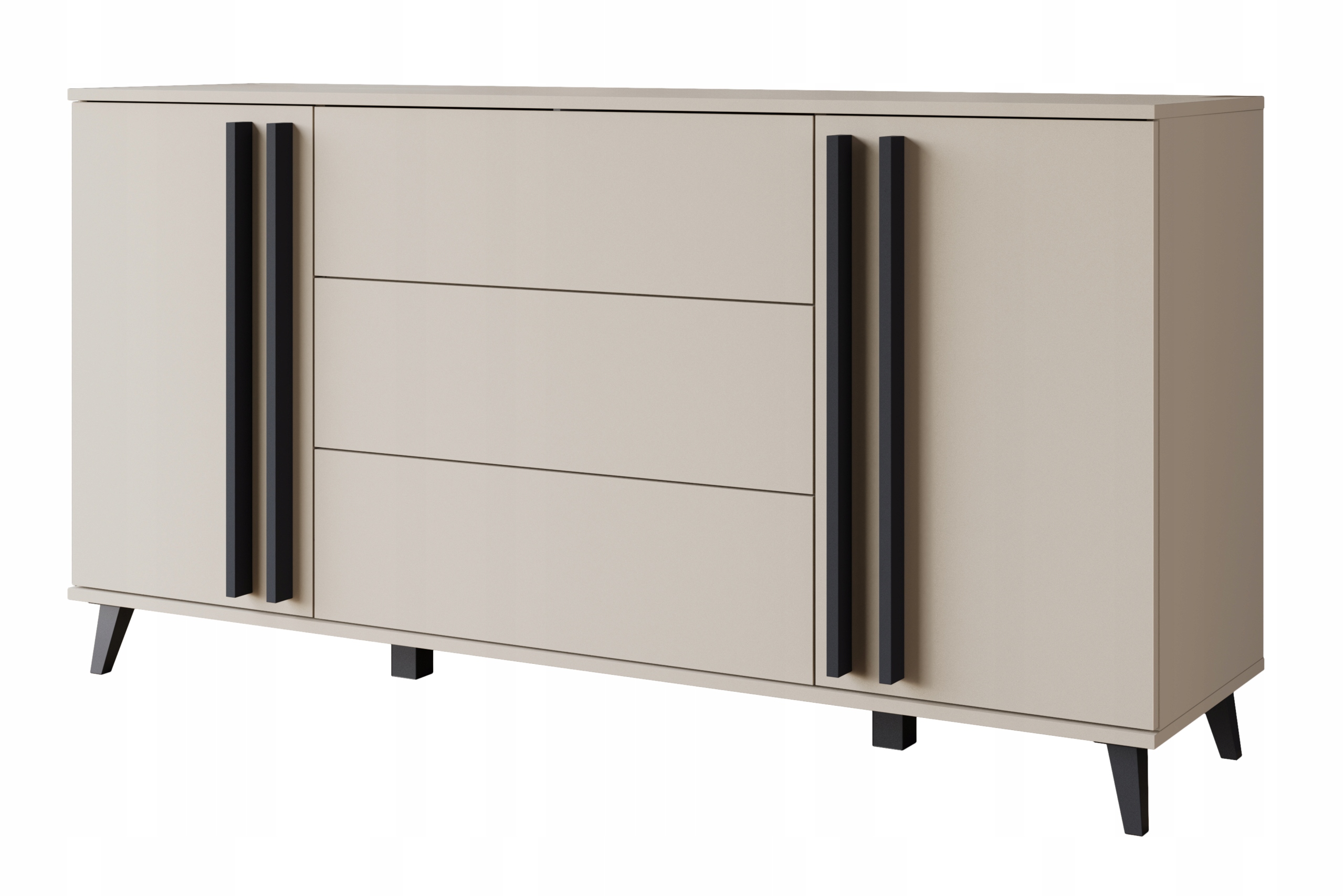 Moderní komoda Helsinki 150 cm, 3 zásuvky, lamely, Congo