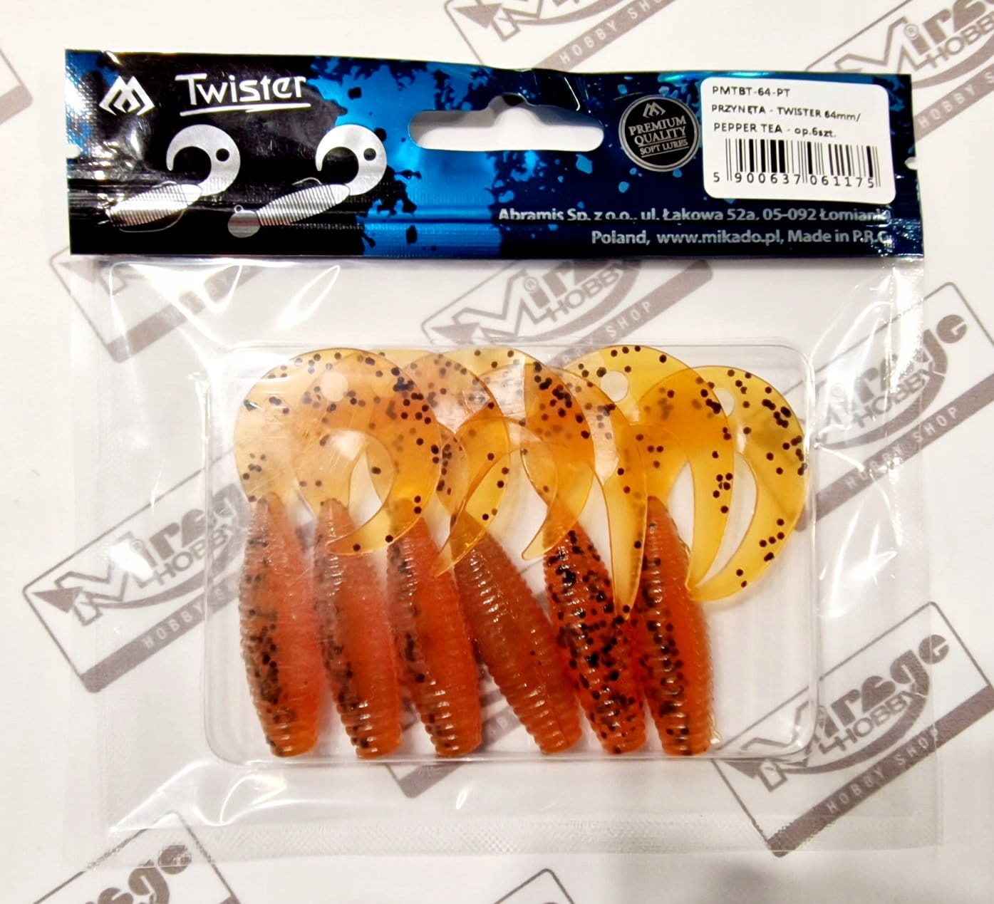 Mikado Twister 6,4cm Pepper Tea (op. 6szt) Na Okonie Killer