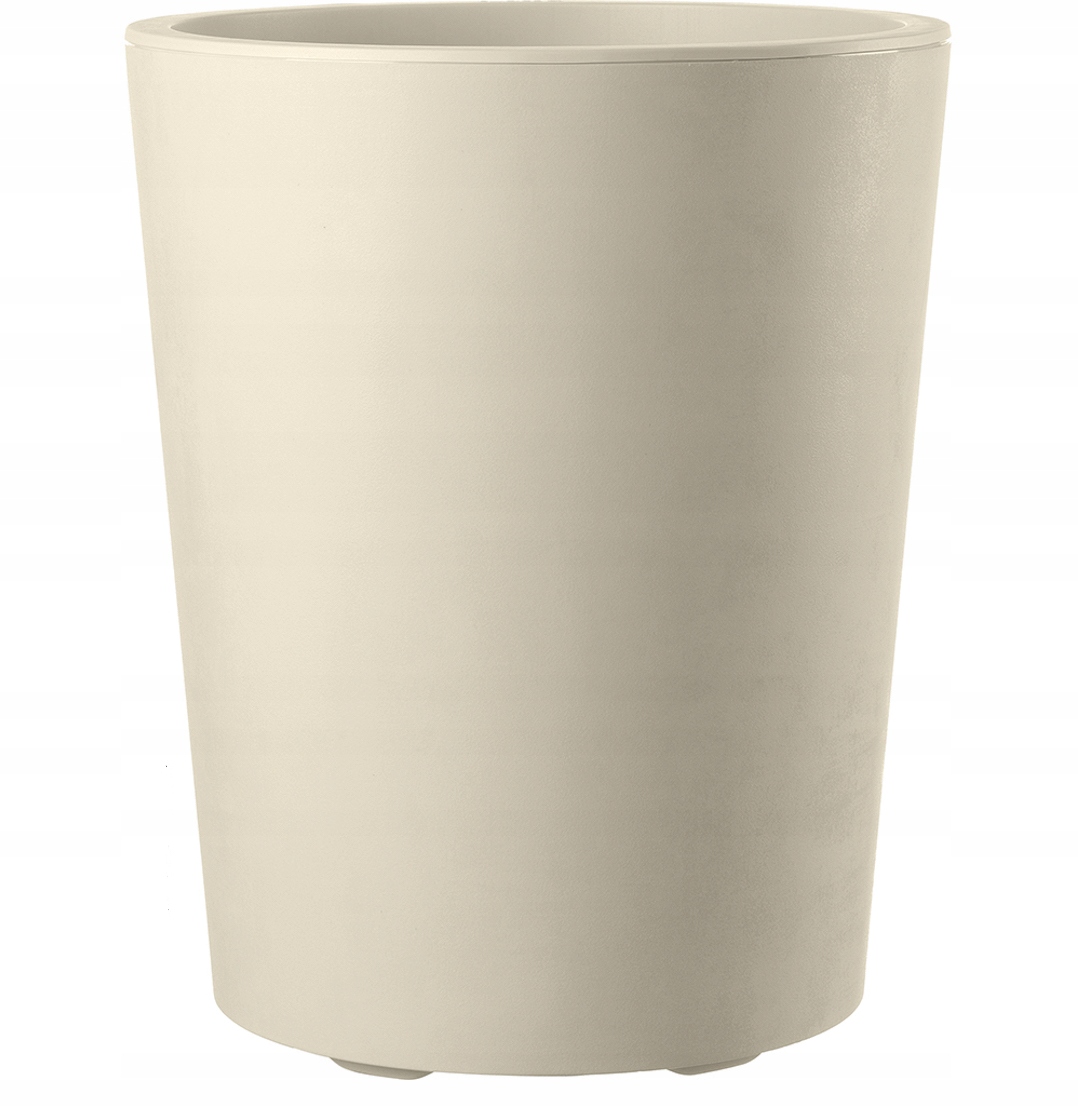 Donica duża doniczka okrągła śr. 43,5cm Deroma Vaso Millennium Perłowa