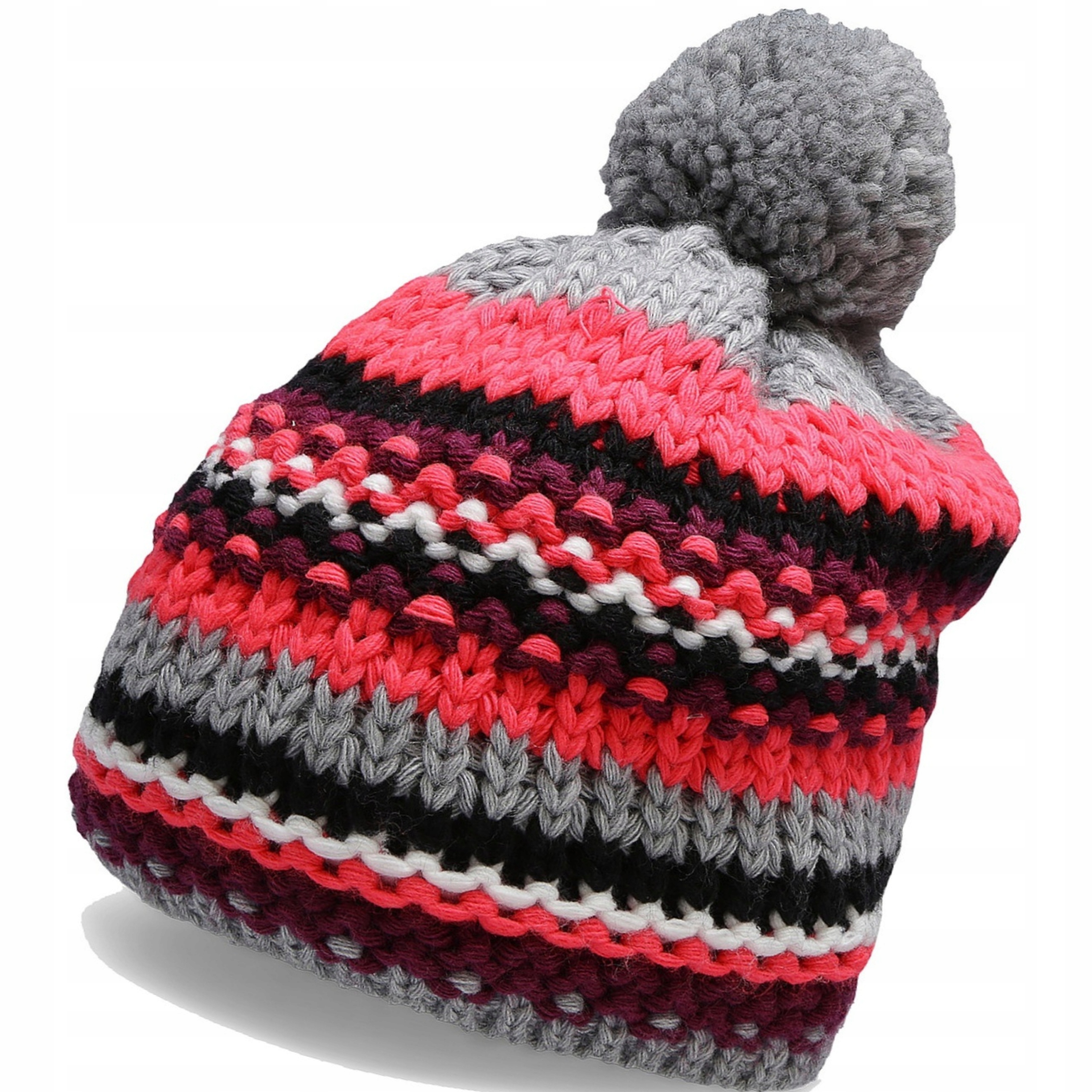 CZAPKA ZIMOWA DAMSKA NA ZIMĘ CIEPŁA GRUBA POMPON