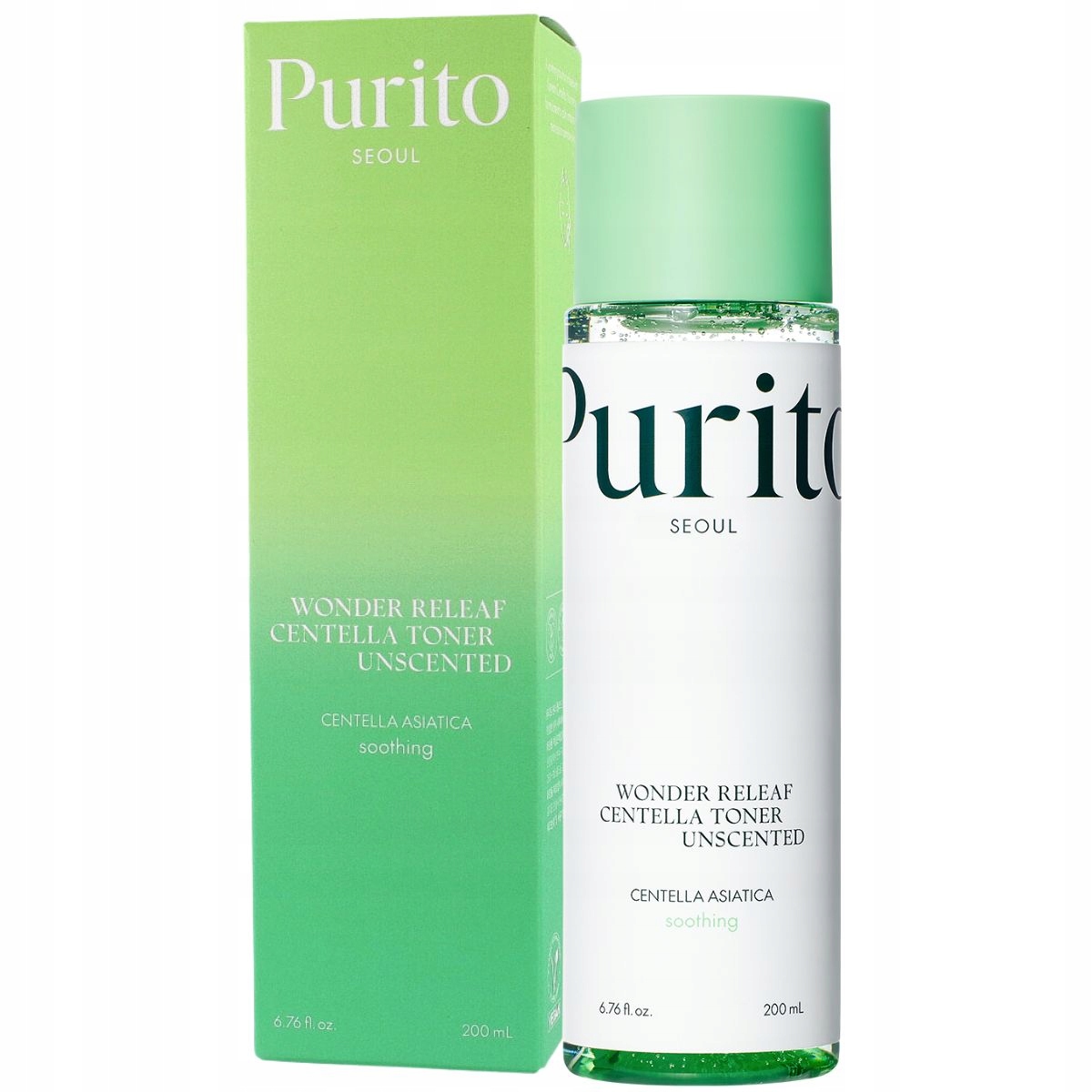 Purito – Wonder Releaf Centella Unscented Toner, 200 Ml – zklidňující tonikum