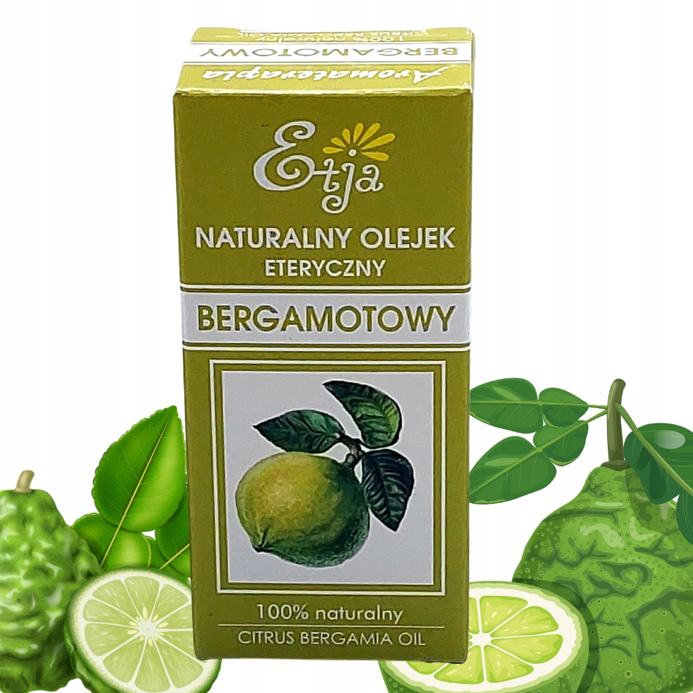 Olejek Bergamotowy Naturalny 100% Eteryczny Etja 10ml Na stres i depresje