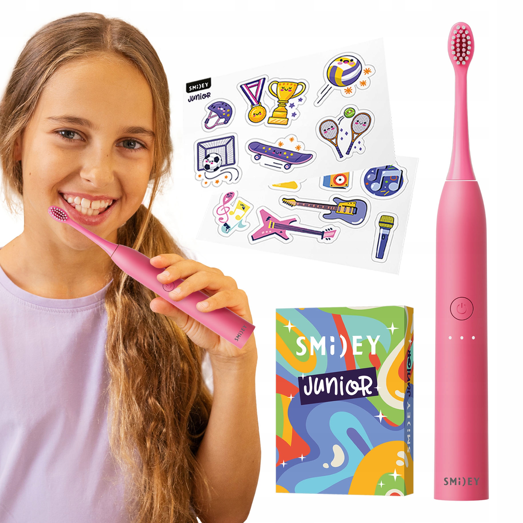 Szczoteczka Elektryczna Dla Dzieci Zestaw Szczoteczka Soniczna Z Naklejkami