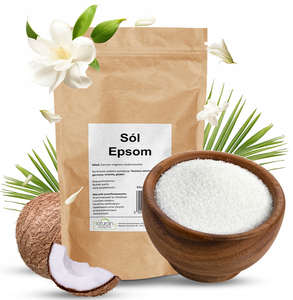 Epsom druska 1 kg 99,5% – magnio sulfatas (karčioji druska)