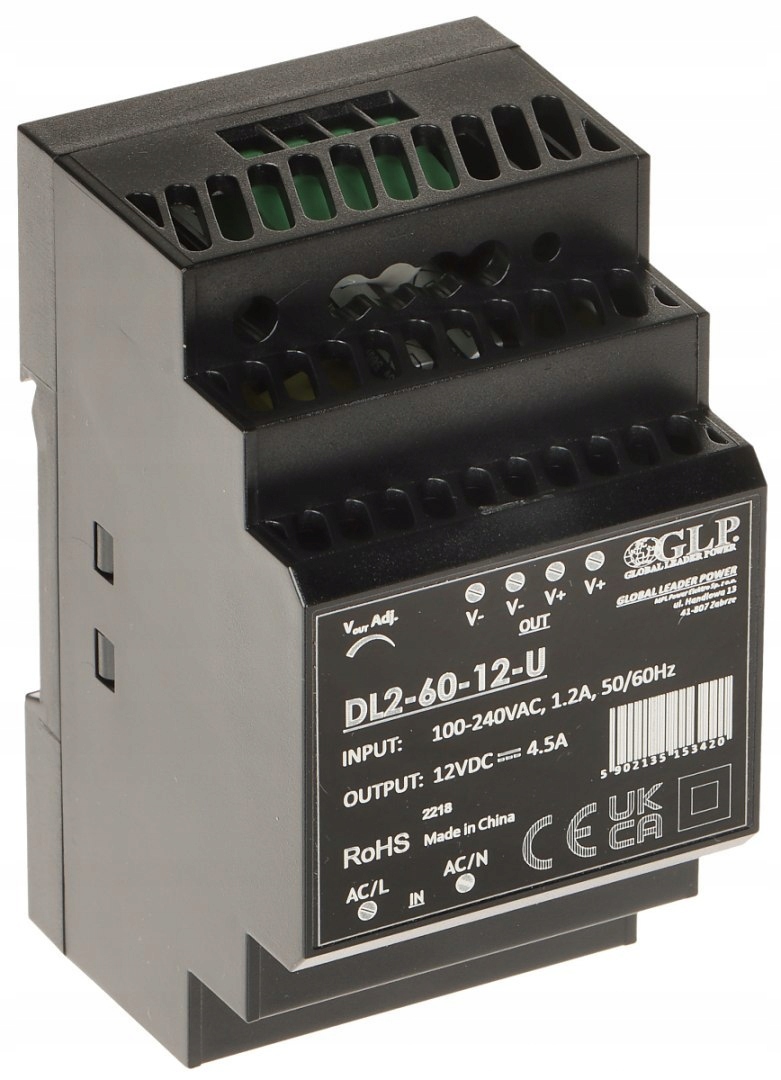 

Zasilacz szynę Din 12V 54W 4,5A premium led cctv