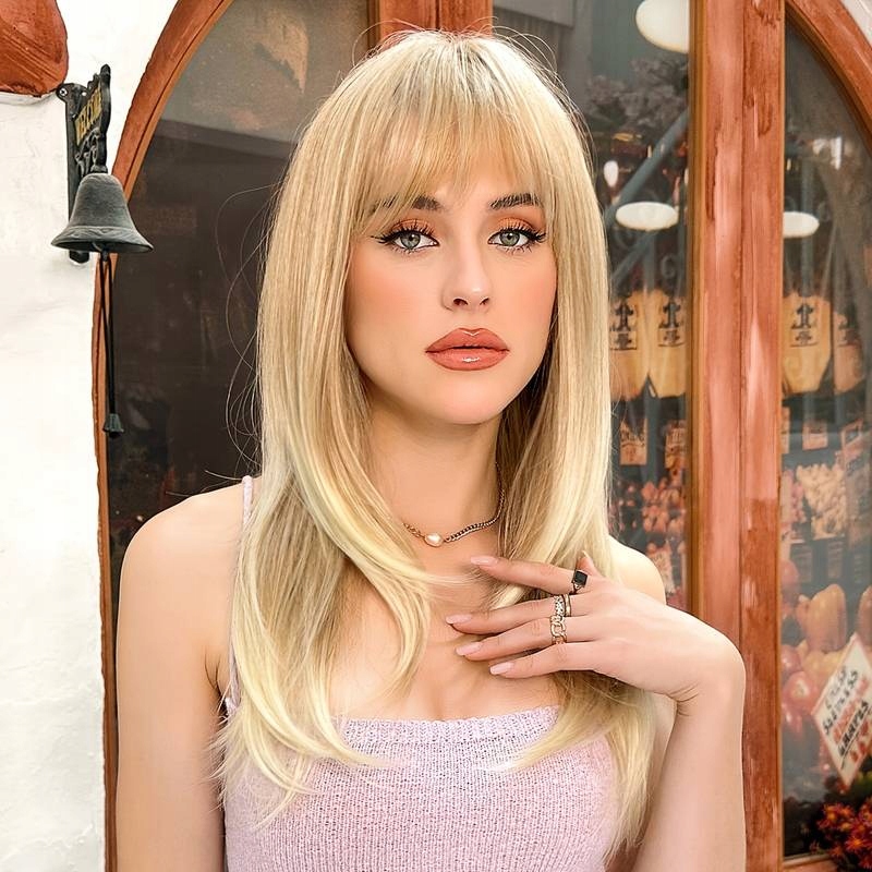 Dámská paruka Paruky Dámské Blond Dlouhé Vlasy Hřívou Přírodní dlouhé