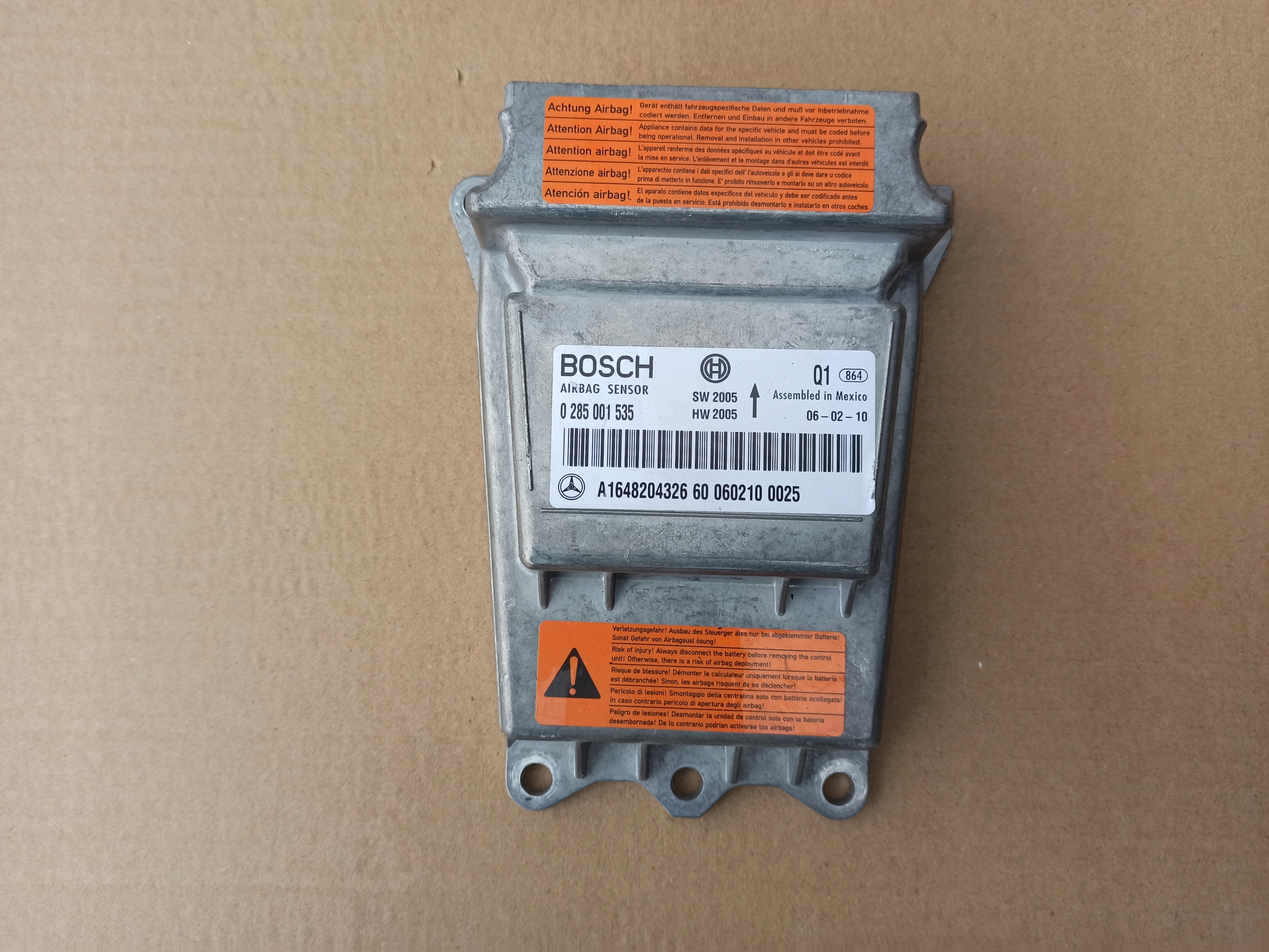 A1648204326 - Модуль датчика подушки безпеки Мерседес МЛ В164 А1648204326