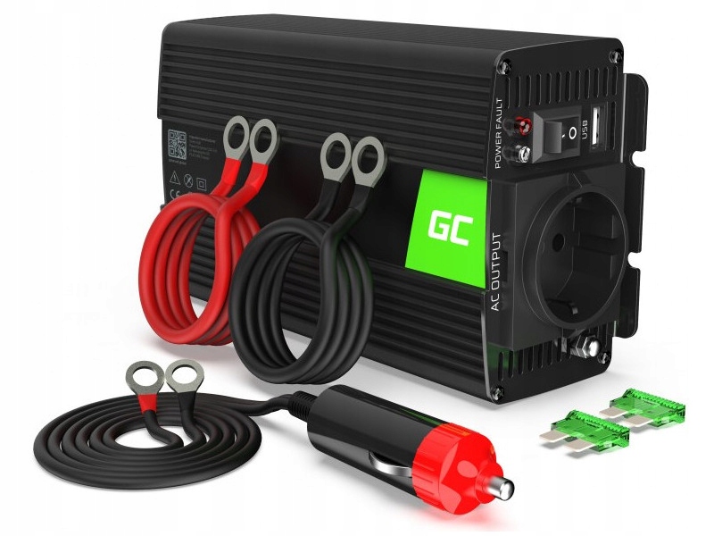 

Przetwornica Green Cell 12V na 230V 300W/600W