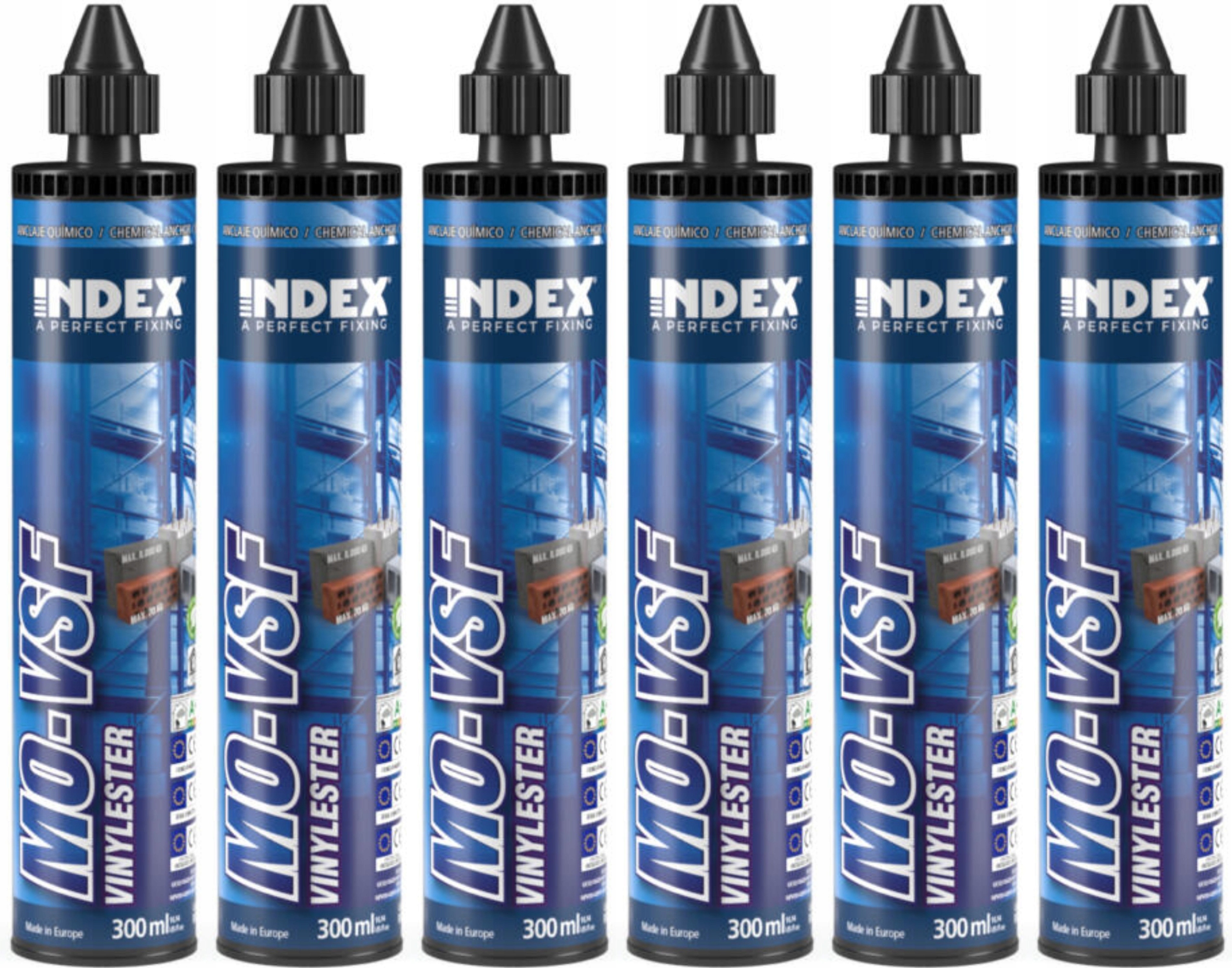 Kotwa winyloestrowa 3szt 300ml Index do dużych obciążeń 6 mieszadeł