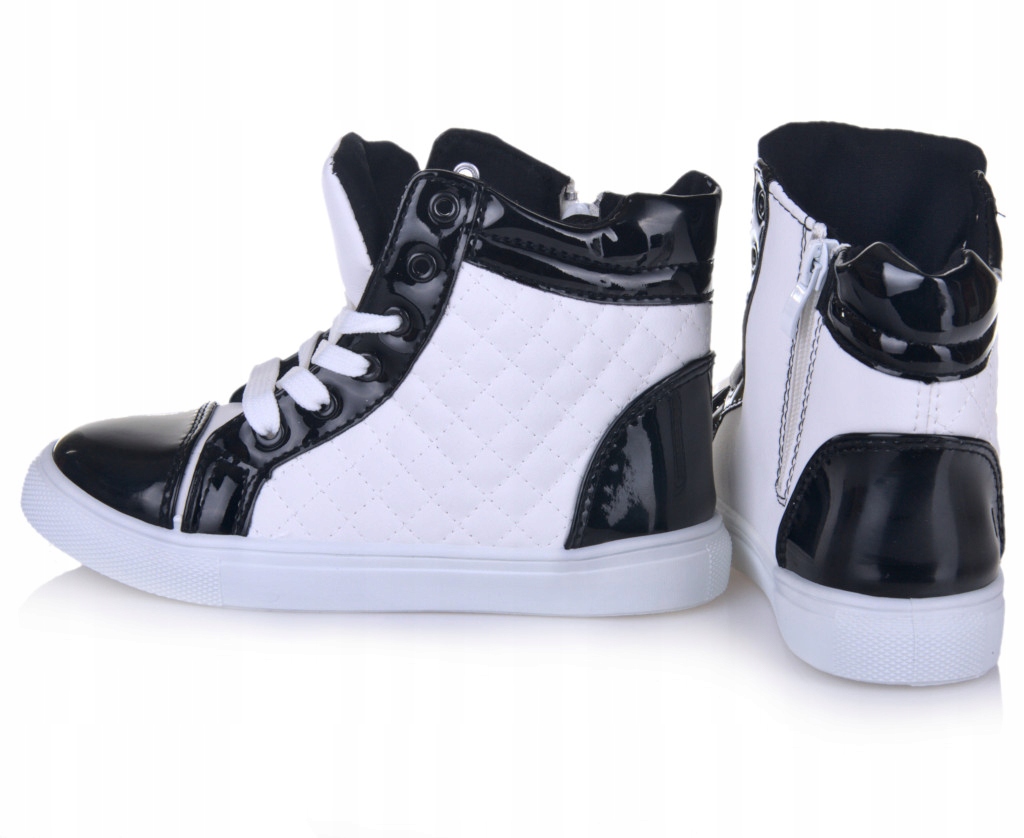 BOTKI dziecięce PIKOWANE WIOSENNE JESIENNE CASUAL WYGODNE _31 - 19,5cm Kolor biały