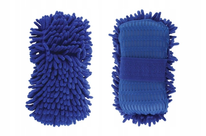 GĄBKA DWUSTRONNA 2w1 DO MYCIA SIATKA + FRĘDZLE