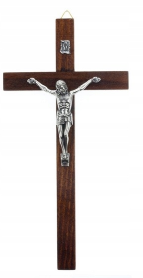 

Krzyż Drewniany Tradycyjny ciemny gładki wys.20cm