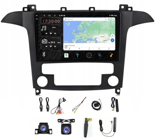 Android Rádio Bt Ford S-max Galaxy 2006-15 128GB Wifi Usb Carplay Sim Modem