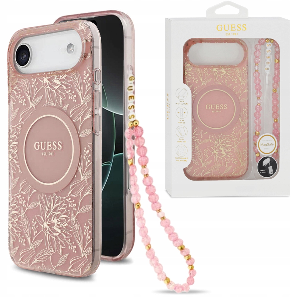 zadní kryt Guess MagSafe pro iPhone Air přívěsek na klíče pouzdro