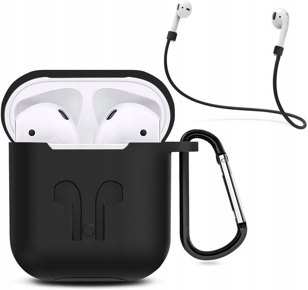 ETUI CASE SILIKONOWE AIRPODS 1/2 HACZYK ZAWIESZKA