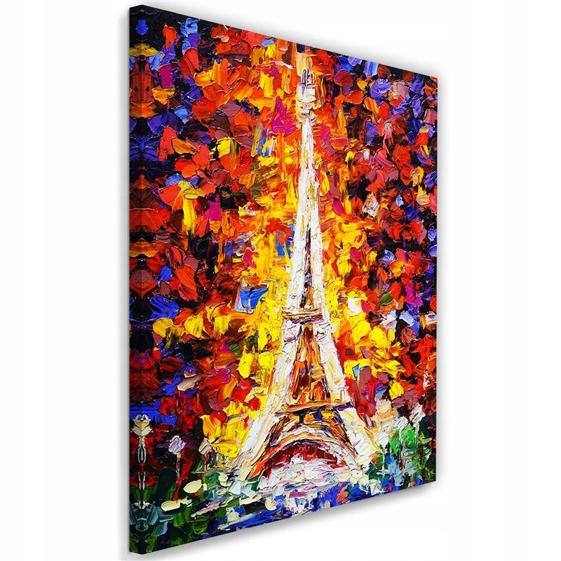 Obraz na plátně, Malovaná Eiffelova věž 40x60