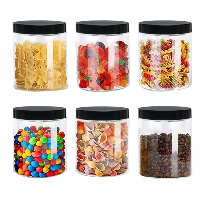 

Słoik pojemnik plastikowy makaron 500ml x6 Z55