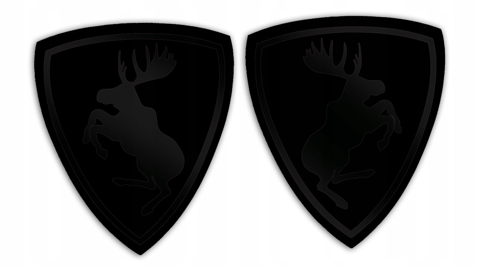 Wycinane naklejki Łoś Z Tłem Czarne Black komplet do Saab Scania Volvo