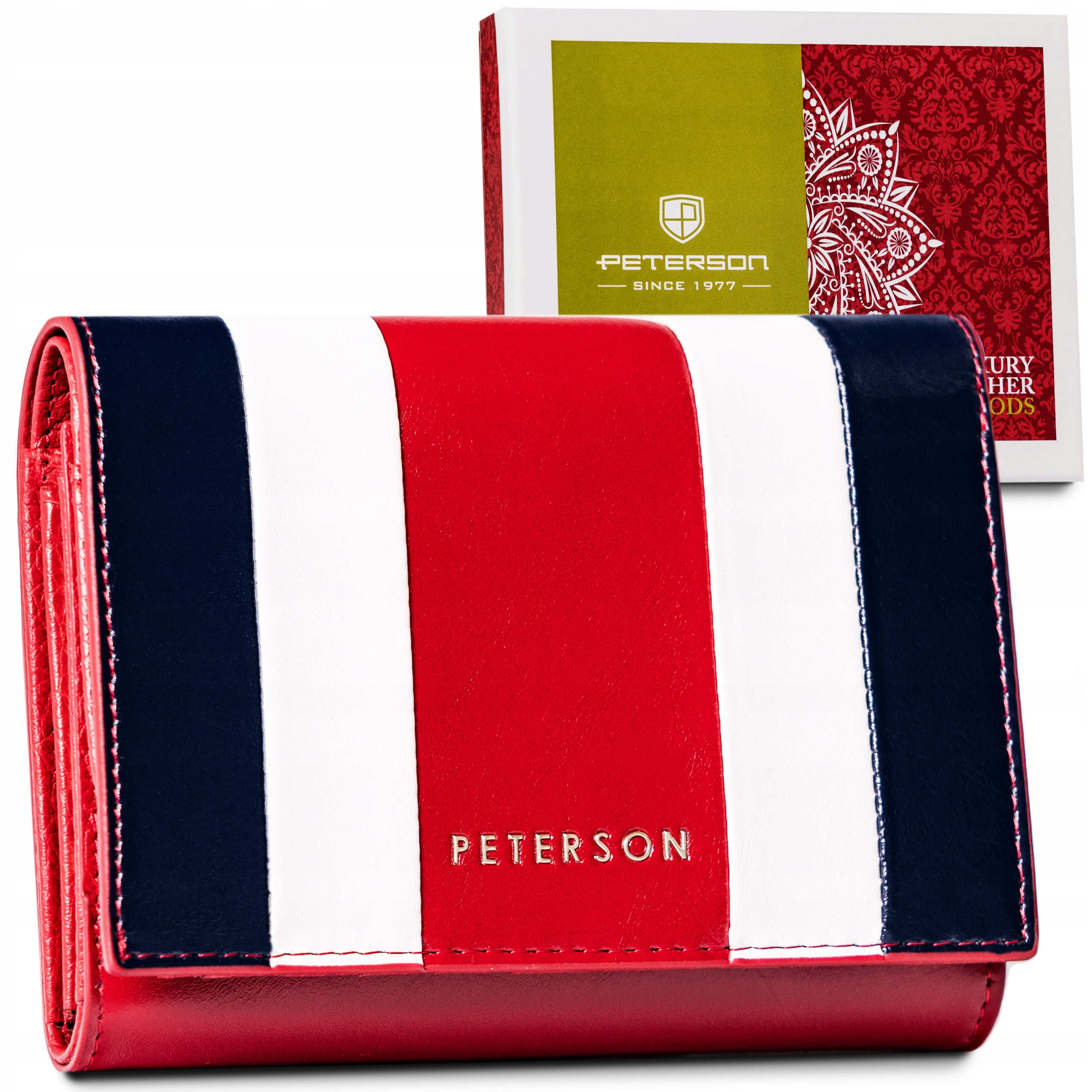 Peterson peněženka z pravé kůže, vícebarevná Ptn PL-445-4729 Mult