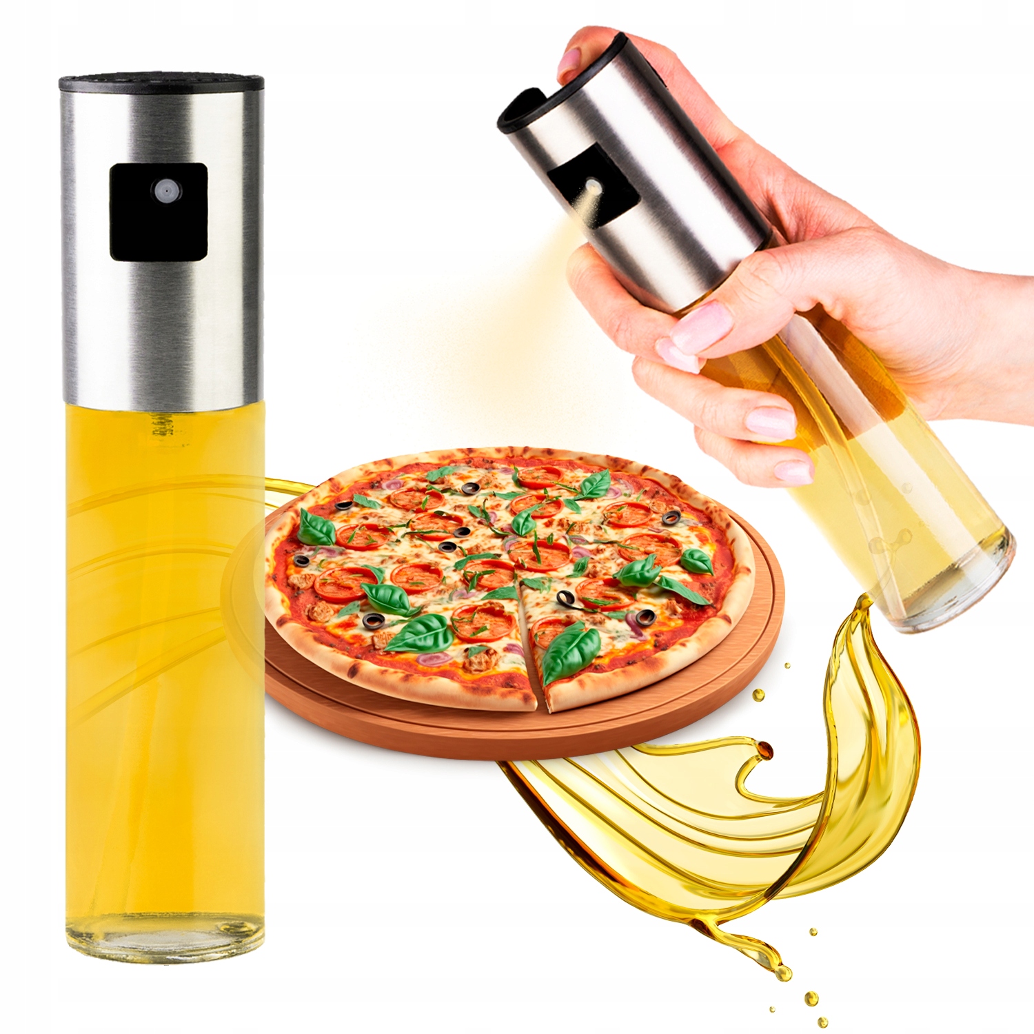 SPRYSKIWACZ DO OLEJU OLIWY OCTU DOZOWNIK NA OLIWĘ OLEJ ZE STALI NIERDZEWNEJ