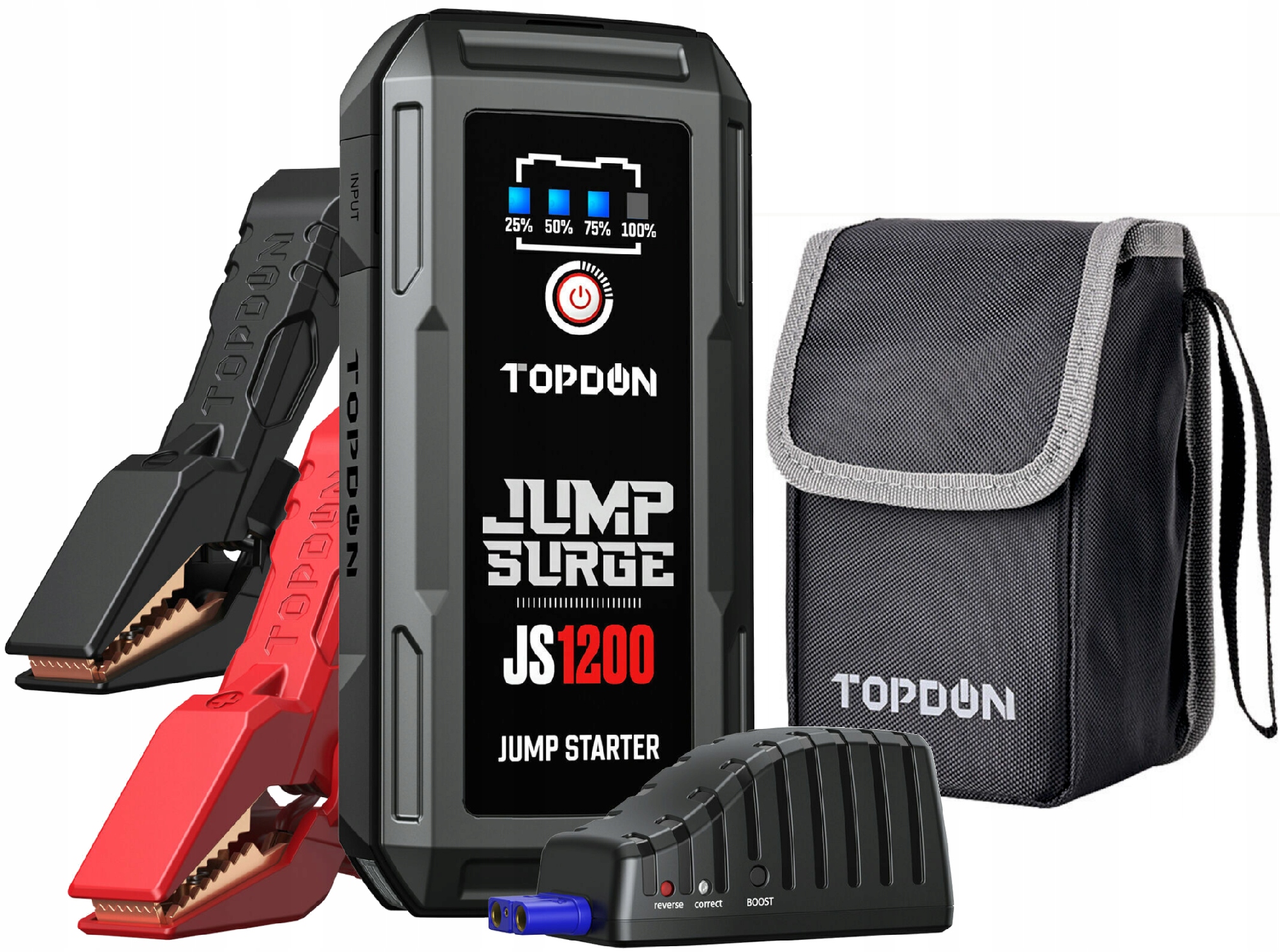 Стартер TOPDON Js1200 Jump PowerBank 12V 1200A LED