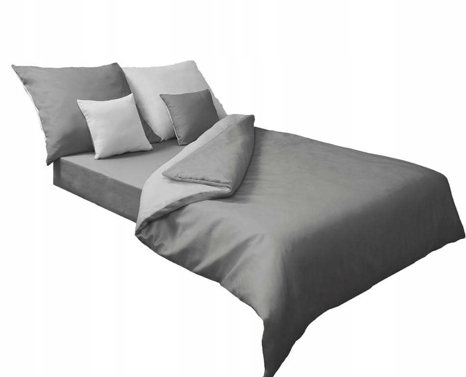 Posteľná Bielizeň Saténová 220x200 Double Face Odtiene šedej/hnedej