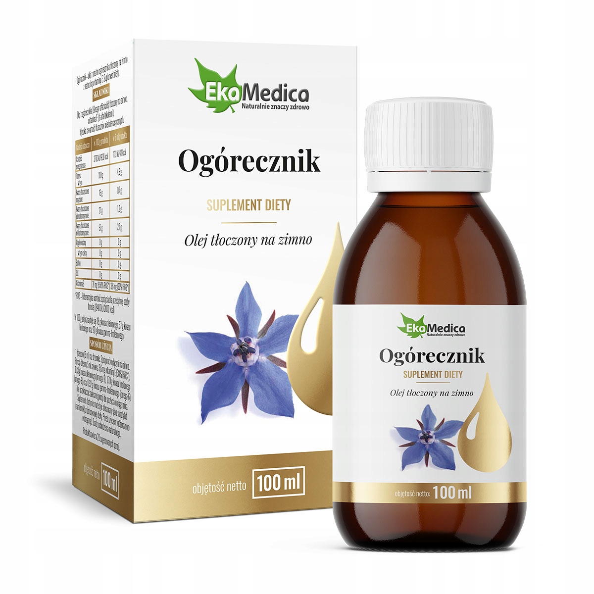 

Ekamedica Olej z ogórecznika 100 % 100 ml
