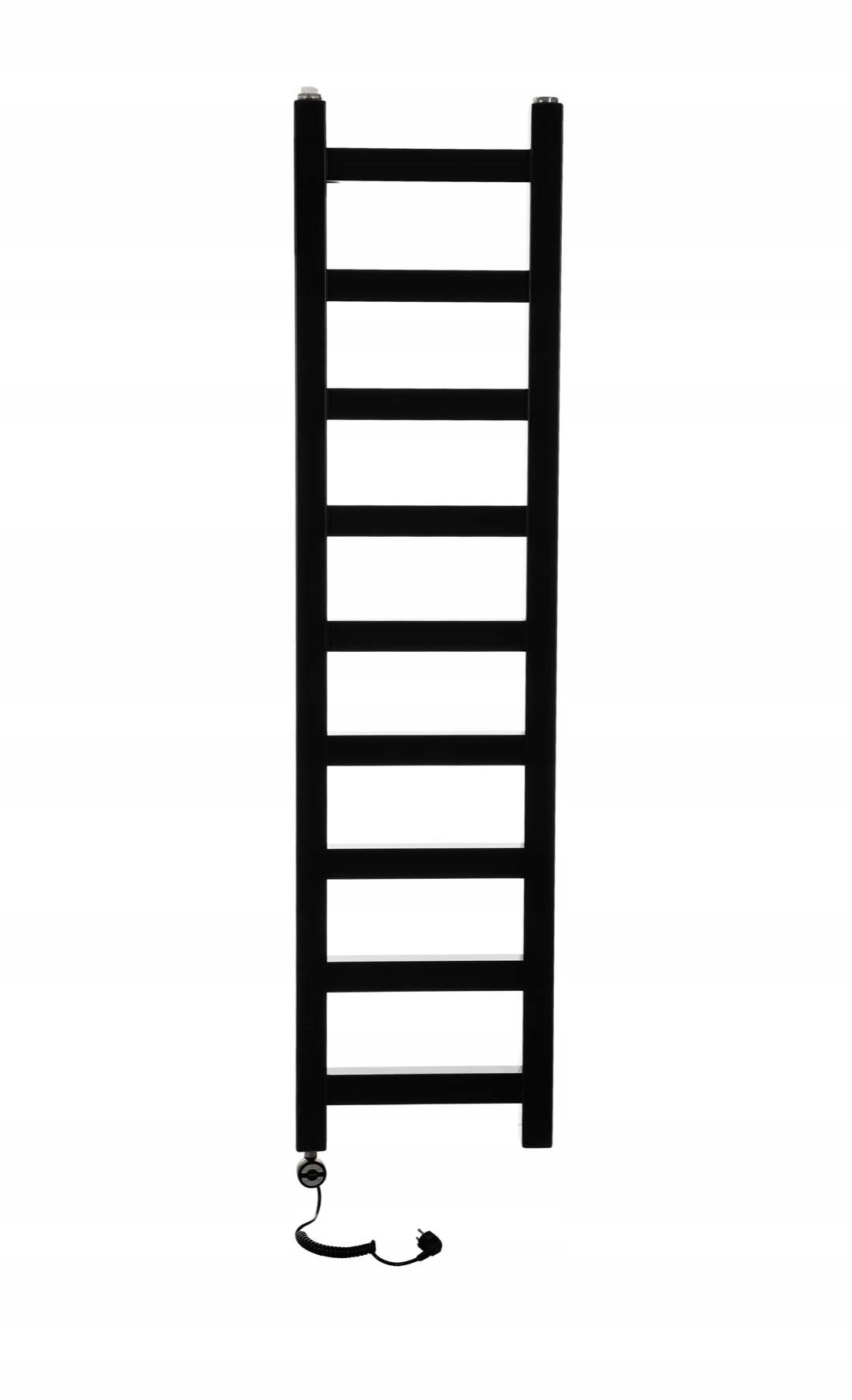 Elektrický kúpeľňový radiátor Dekoratívny 400 W Časovač Orchid úzky Čierny