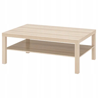 

Stolik Kawowy Lack 118x78x45 cm Dąb Bielony Biały