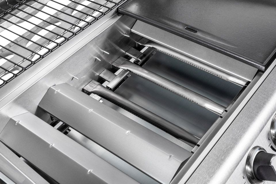 GRILL GAZOWY FLORIDA INOX PREMIUM ŻELIWO+PŁYTA Szerokość rusztu 73 cm