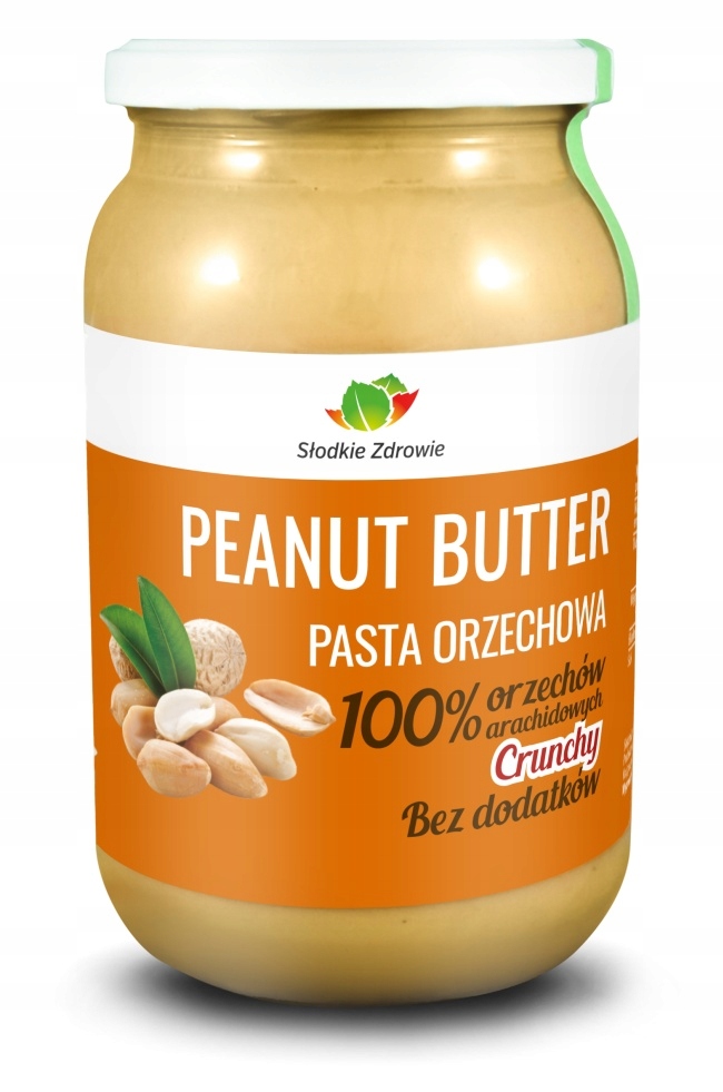 MASŁO ORZECHOWE PASTA ORZECHOWA 100% ORZECHY 900g CRUNCHY ŚWIEŻE