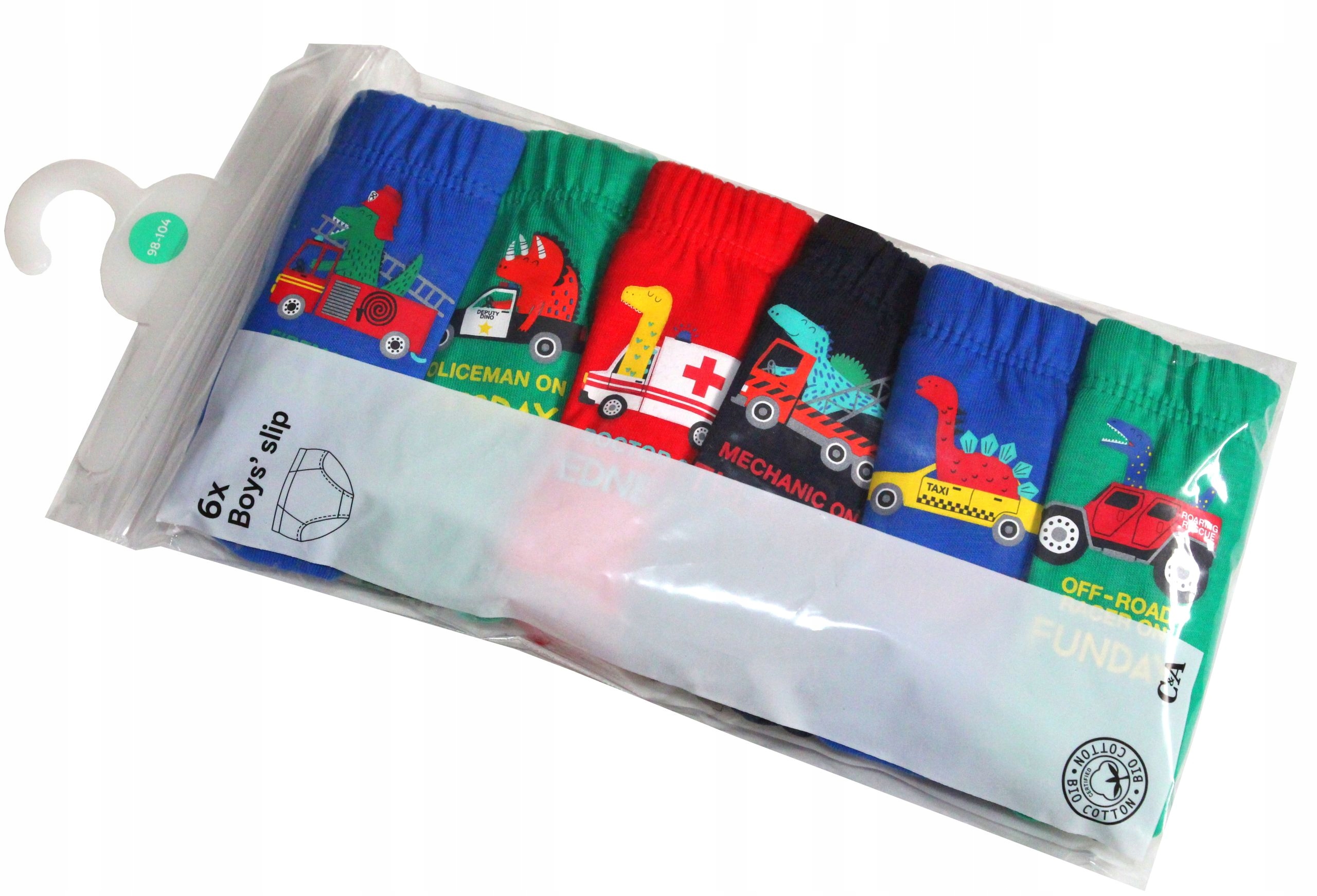 

C&a 6 Pack majtki Slipki dinozaury 92