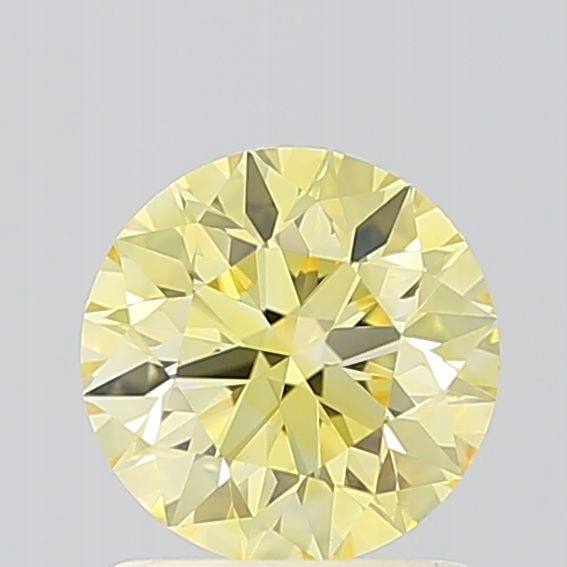Diament laboratoryjny kolorowy 1.02ct ROUND Fancy Intense Yellow VVS2 (IGI)
