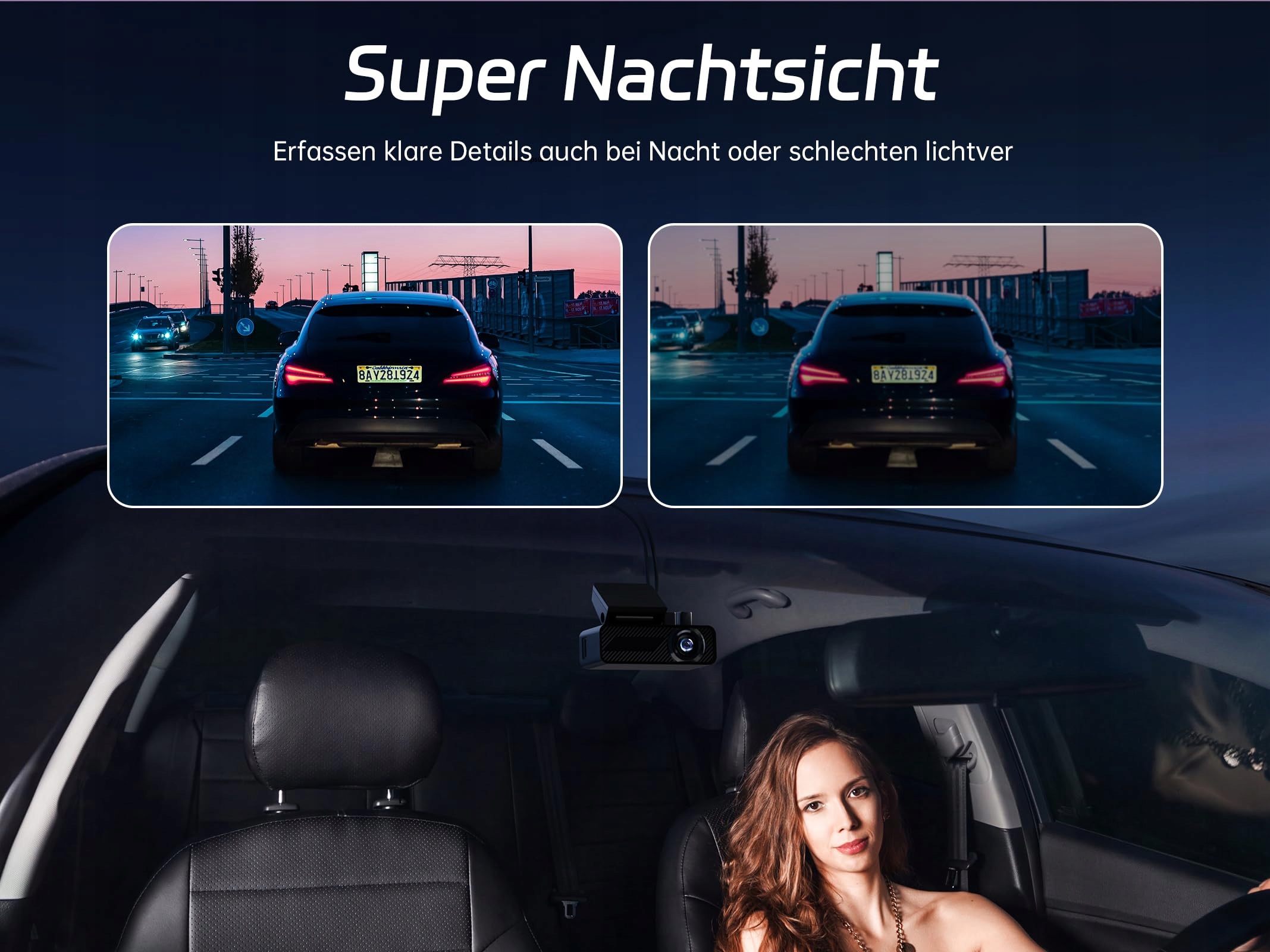 PELSEE P1 Duo 4K Dash Cam Front/Rear GPS WiFi 64GB SD 24H Monitoring — miniatura 3