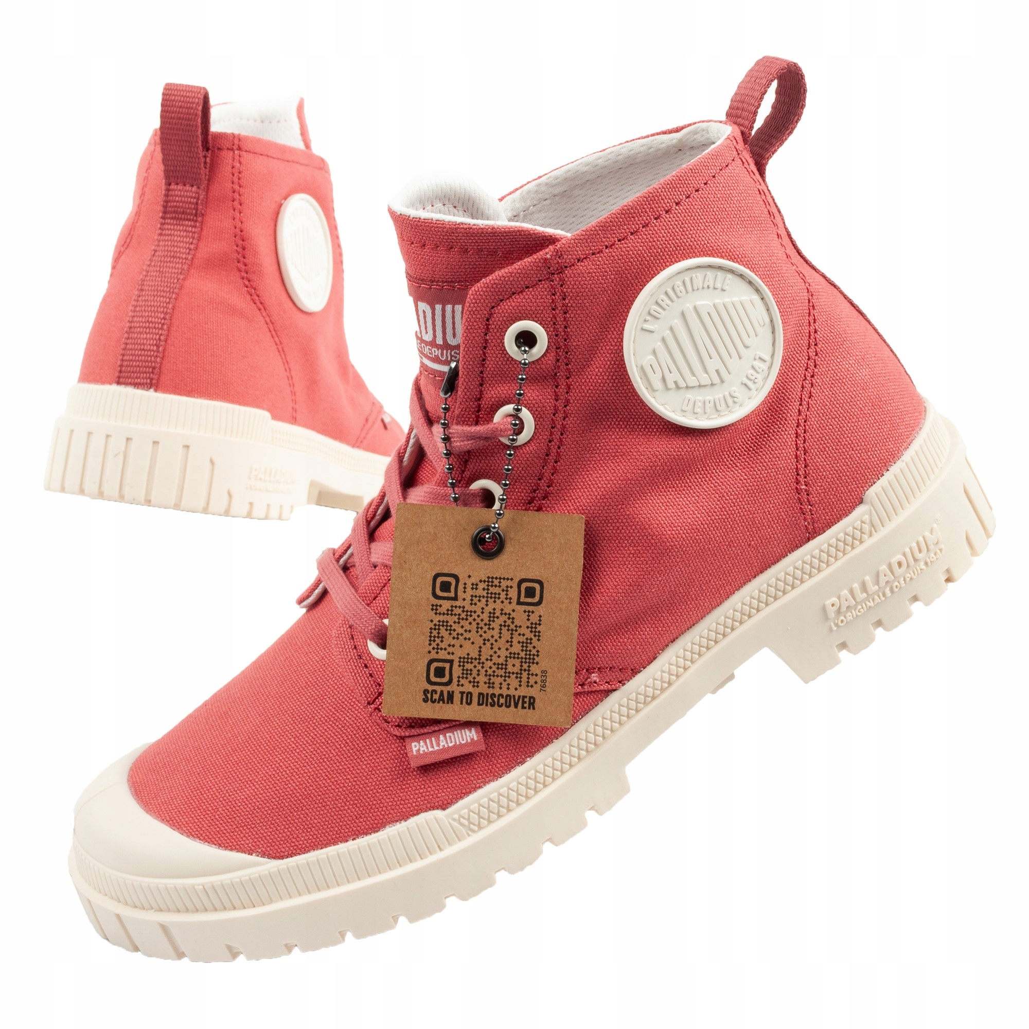 Dámské sportovní boty nad kotník kotníkové boty Palladium Pampa SP20 vel. 38 cihlově červené
