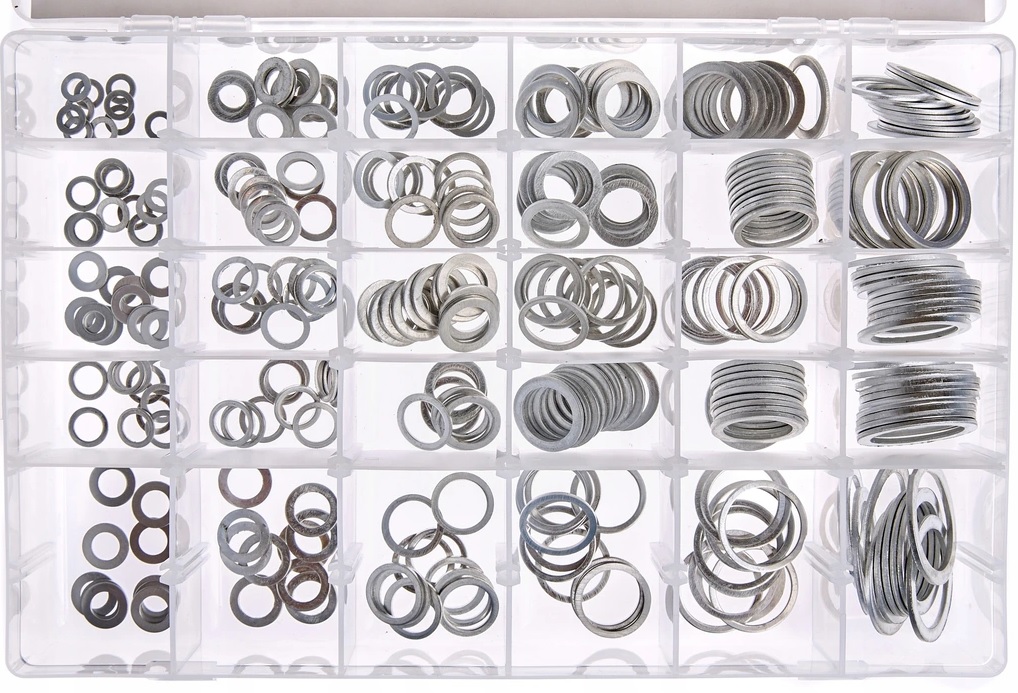 PODKŁADKI PŁASKIE ALUMINIOWE PODKŁADKA 300 sztuk