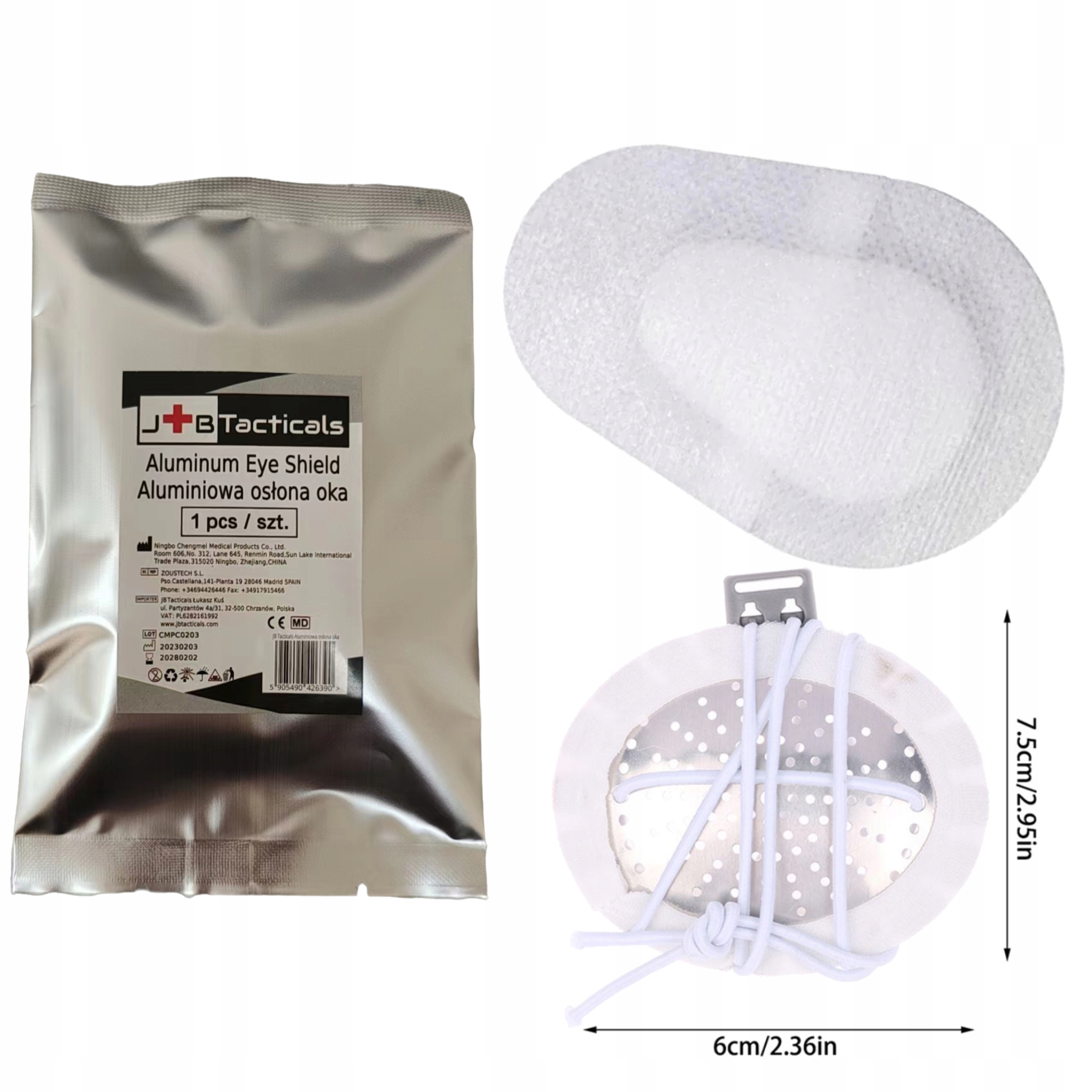 

Wojskowy opatrunek na oko eye shield aluminiowa
