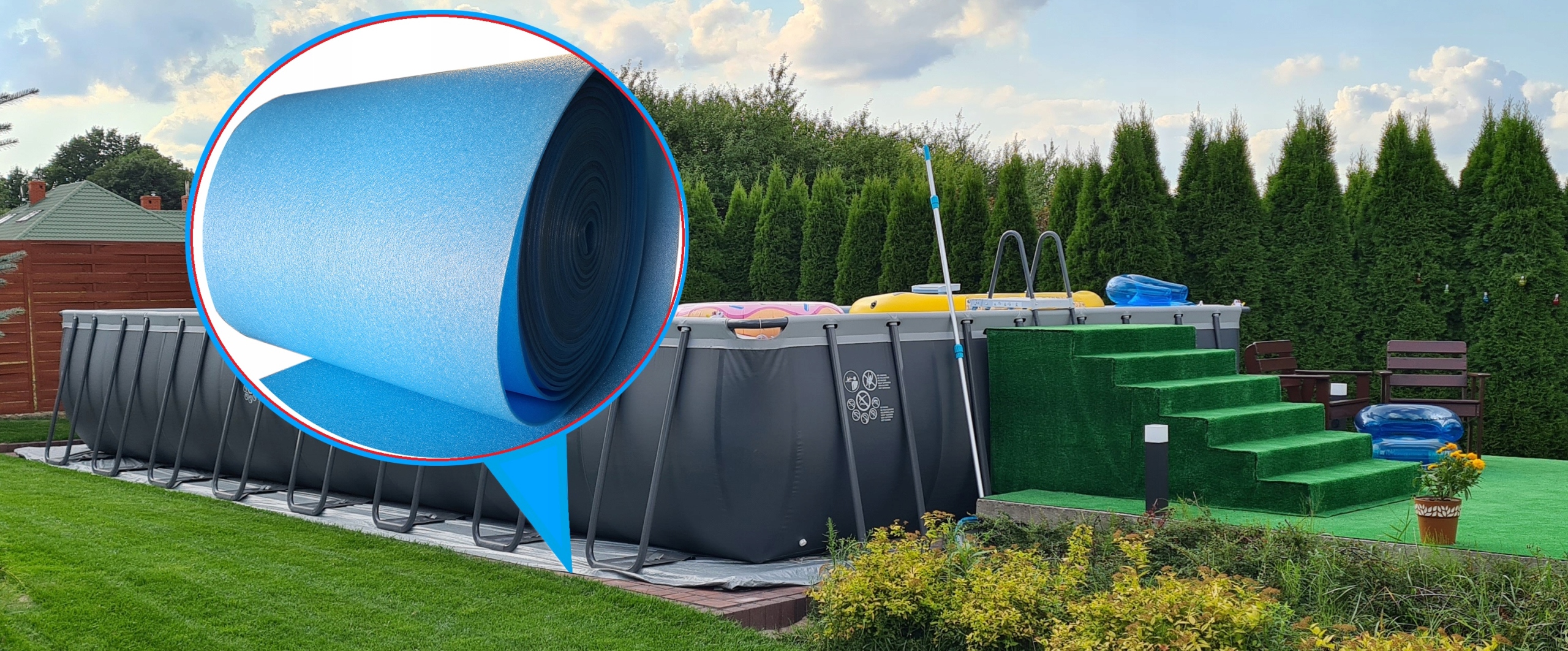 Mata Pod Basen Izolacja /GRUBA 2cm/ 3m x 3m / 9m2 Producent GF