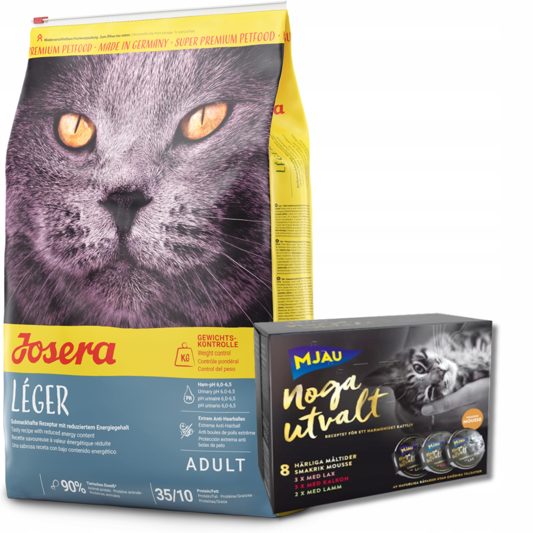 Josera Leger 10kg Zestaw 8 saszetek po 100g (4xTuńczyk,4xŁosoś)