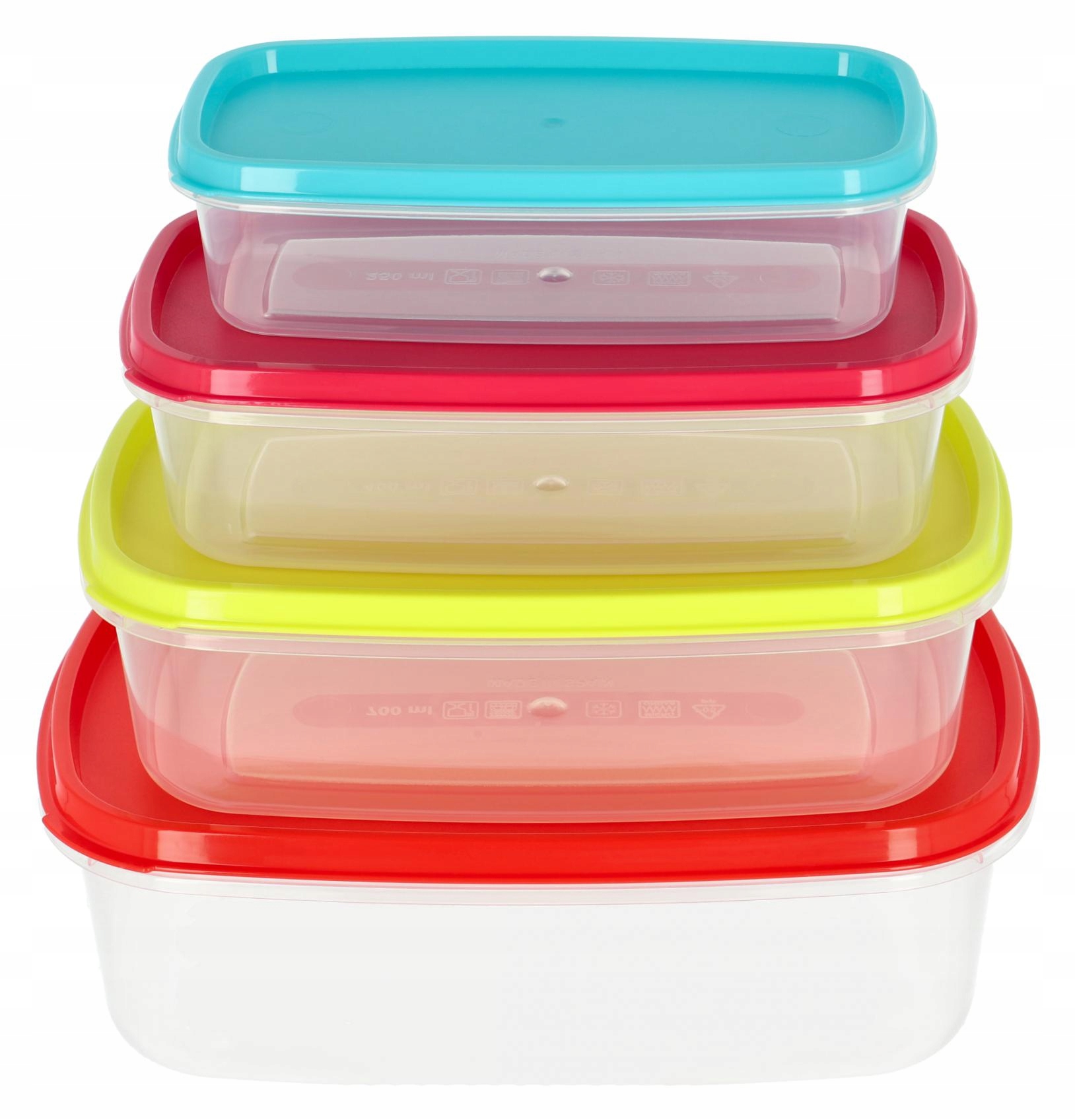 

Zestaw pojemników na żywność 4 sztuki lunchbox