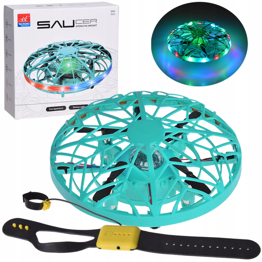 Zdalnie Sterowany DRON DYSK RC0653 Sterowanie Ręką LED