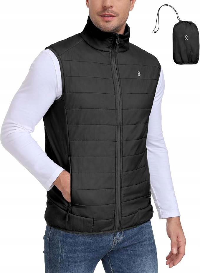 Pánská Prošívaná Lehká Vesta Bez Rukávů Velikost XXL Na Podzim A Zimu Módní