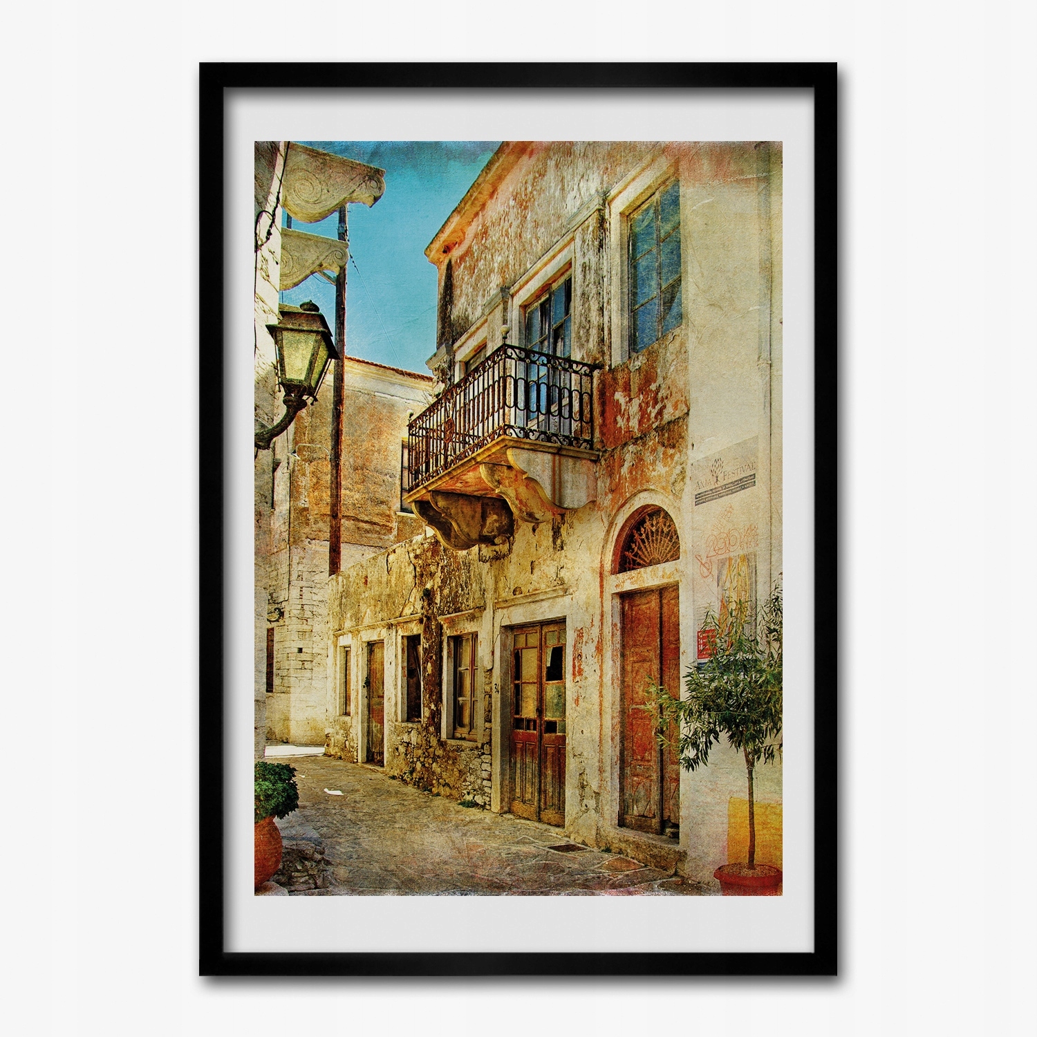 

Obraz w ramie na ścianę Uliczka grafika 70x100 cm