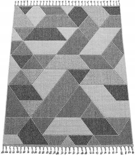 Koberec 120x180 Boho Obývací Pokoj Ložnice Šedý Berber