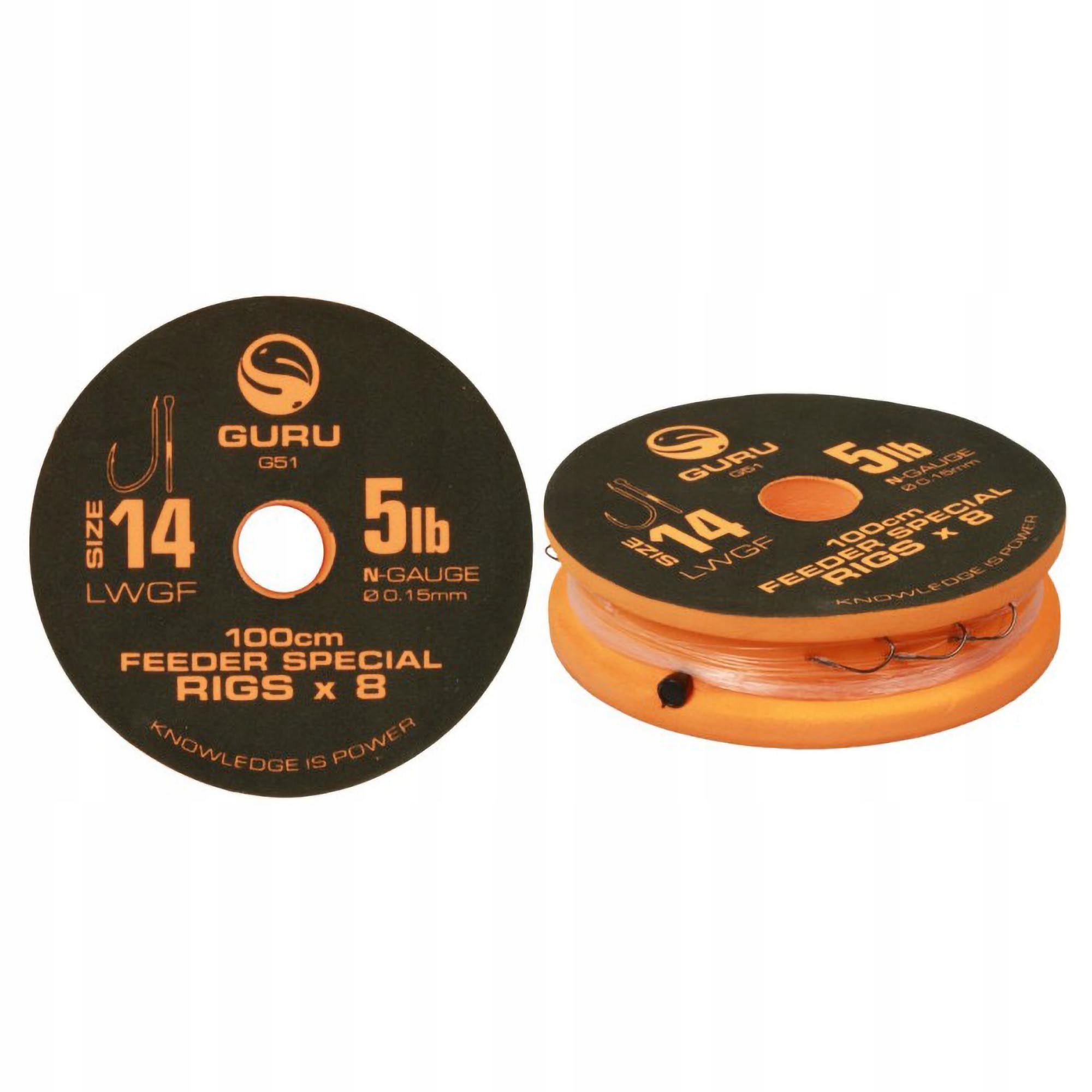 Przypony Guru Lwgf Feeder Special Rigs 100cm 0.19mm 10