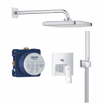 Grohe Zestaw Prysznicowy Eurocube Z Deszczownicą Tempesta 250 Cube, Chrom