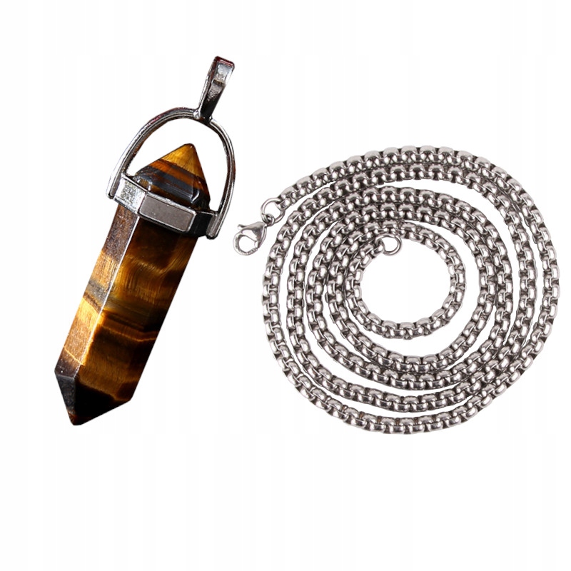 

Naszyjnik Wisiorek Tygrysie Oko Kamień Łańcuszek