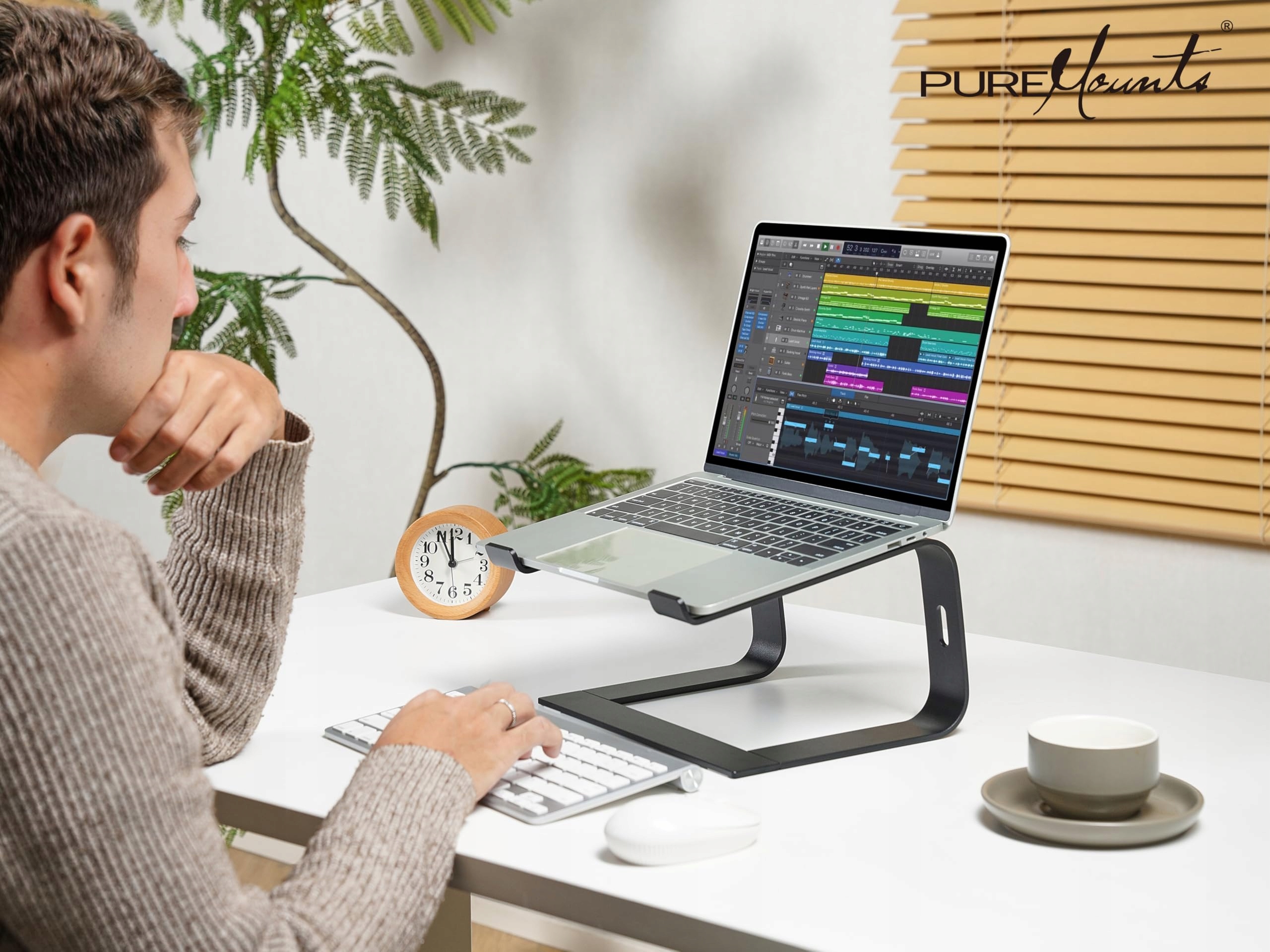 PUREMOUNTS Ergonomiczny Ultra-Cienki Aluminiowy Stojak Na Laptopa — miniatura 6